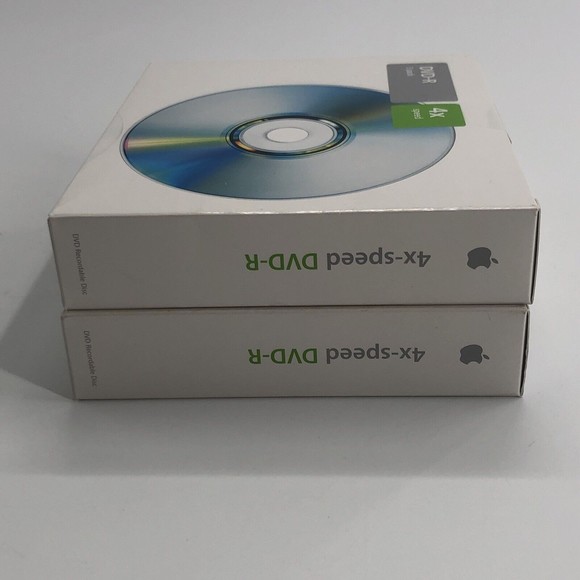Lot of 2 Apple New DVD-R 4X Speed M8985G/A Media Blank Recordable Discs (5-Pack) - Picture 6 of 8